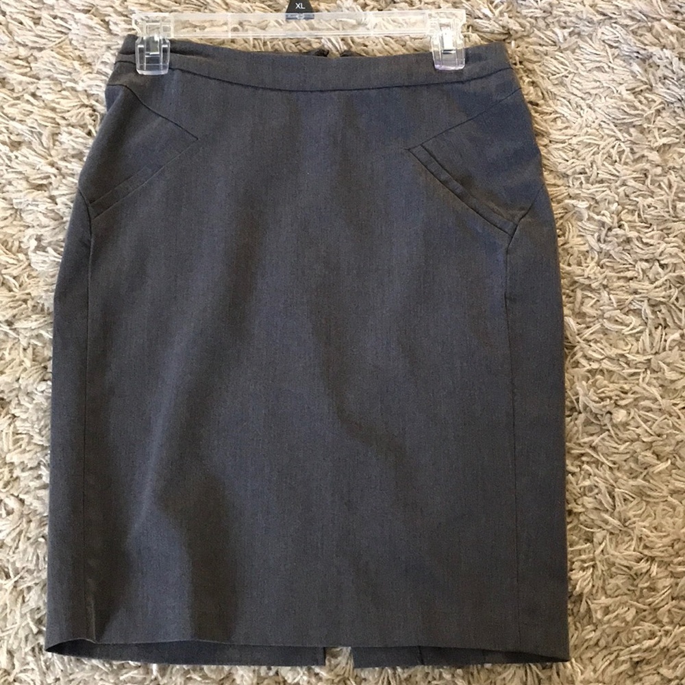 Grey Pencil Skirt